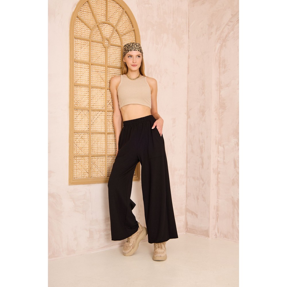 Pasaklı Giyim Pasaklı Giyim Kadın Viskon Pantolon-Eşorfman Altı Siyah - Premium Kadın Giyim