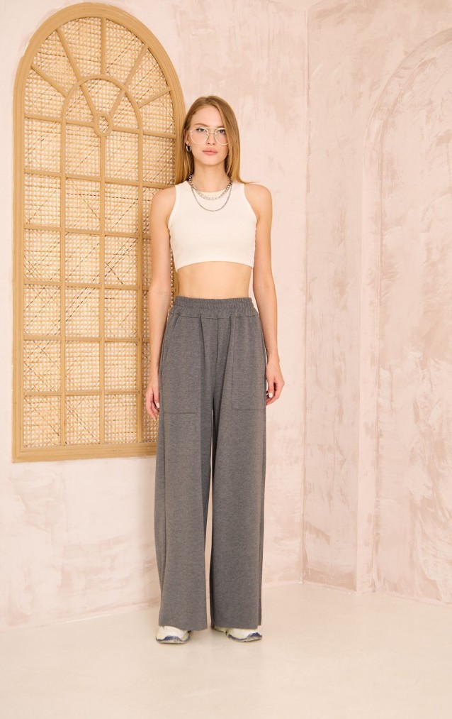 Pasaklı Giyim Kadın Viskon Pantolon-Eşorfman Altı 3465210 Füme