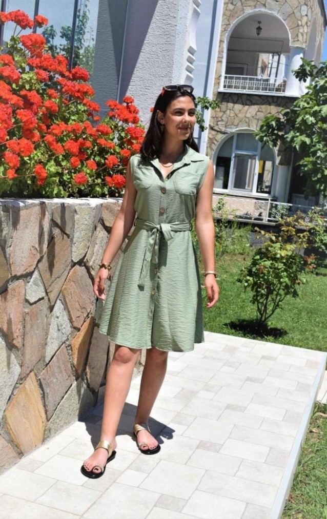 Pasaklı Giyim Kadın Kloş Elbise 2945400 Haki