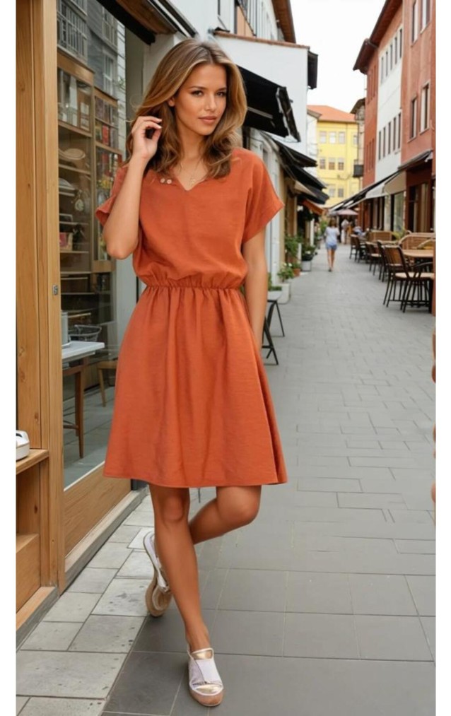 Pasaklı Giyim Kadın Elbise 2874286 Kiremit