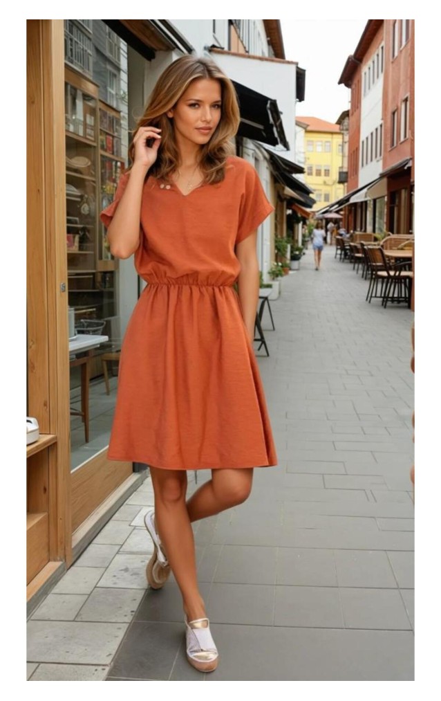 Pasaklı Giyim Kadın Elbise 2874286 Kiremit