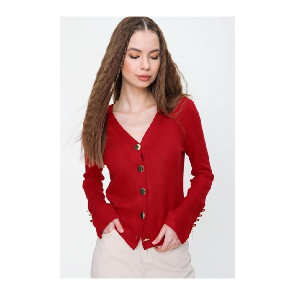 Pasaklı Giyim Pasaklı Giyim Kadın Hırka Kırmızı - Premium Kadın Giyim