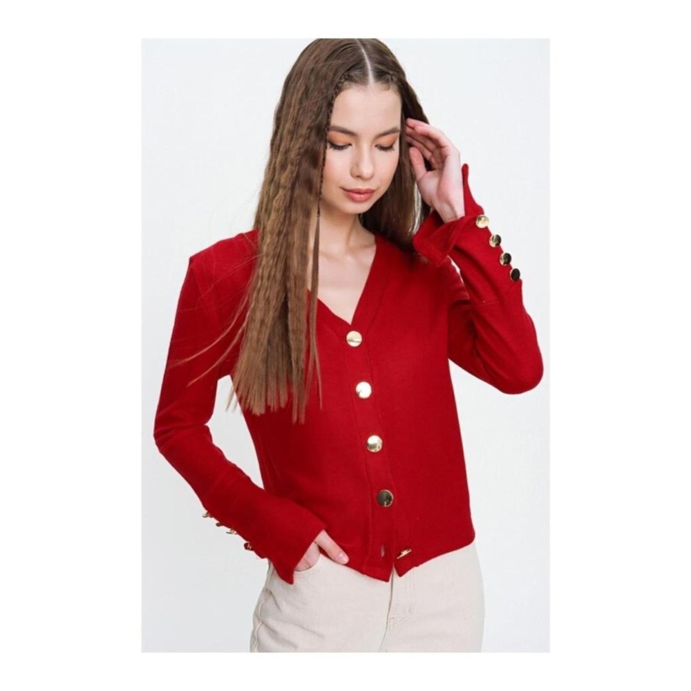 Pasaklı Giyim Pasaklı Giyim Kadın Hırka Kırmızı - Premium Kadın Giyim