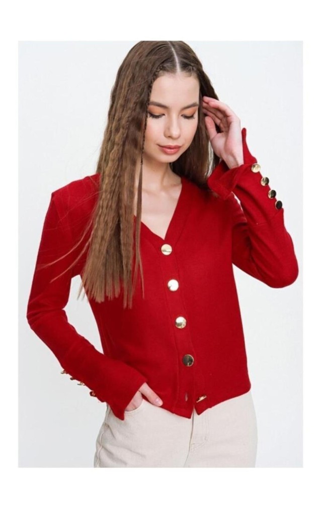 Pasaklı Giyim Kadın Hırka 3007230 Kırmızı