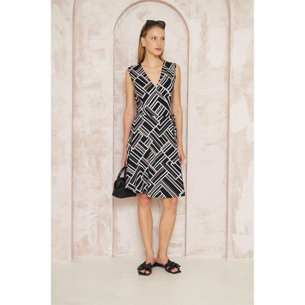 Pasaklı Giyim Pasaklı Giyim Kadın A Kesim Rahat Elbise Siyahpembe - Premium Kadın Giyim