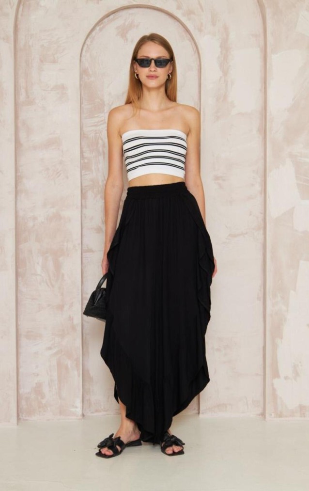 Pasaklı Giyim Bohem Pantolon Etek 3635360 Siyah