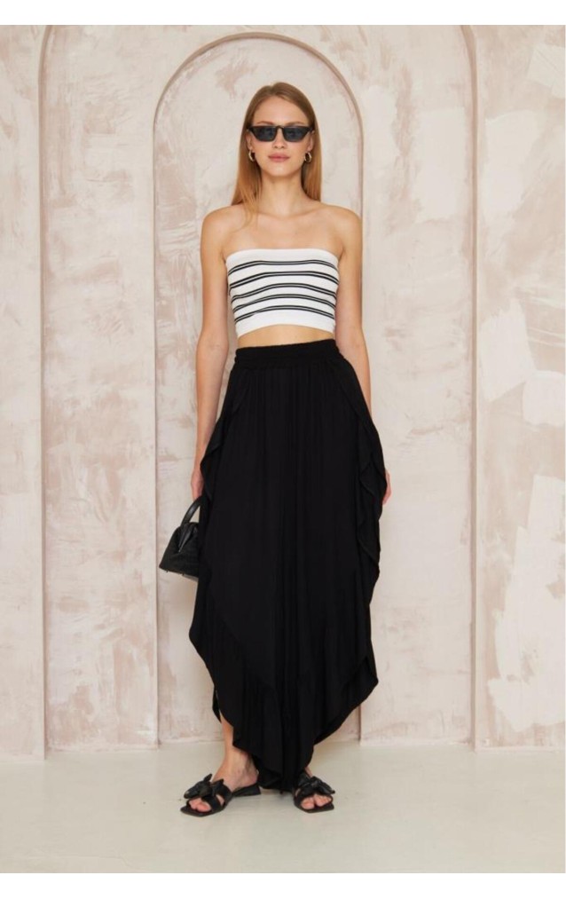 Pasaklı Giyim Bohem Pantolon Etek 3635360 Siyah