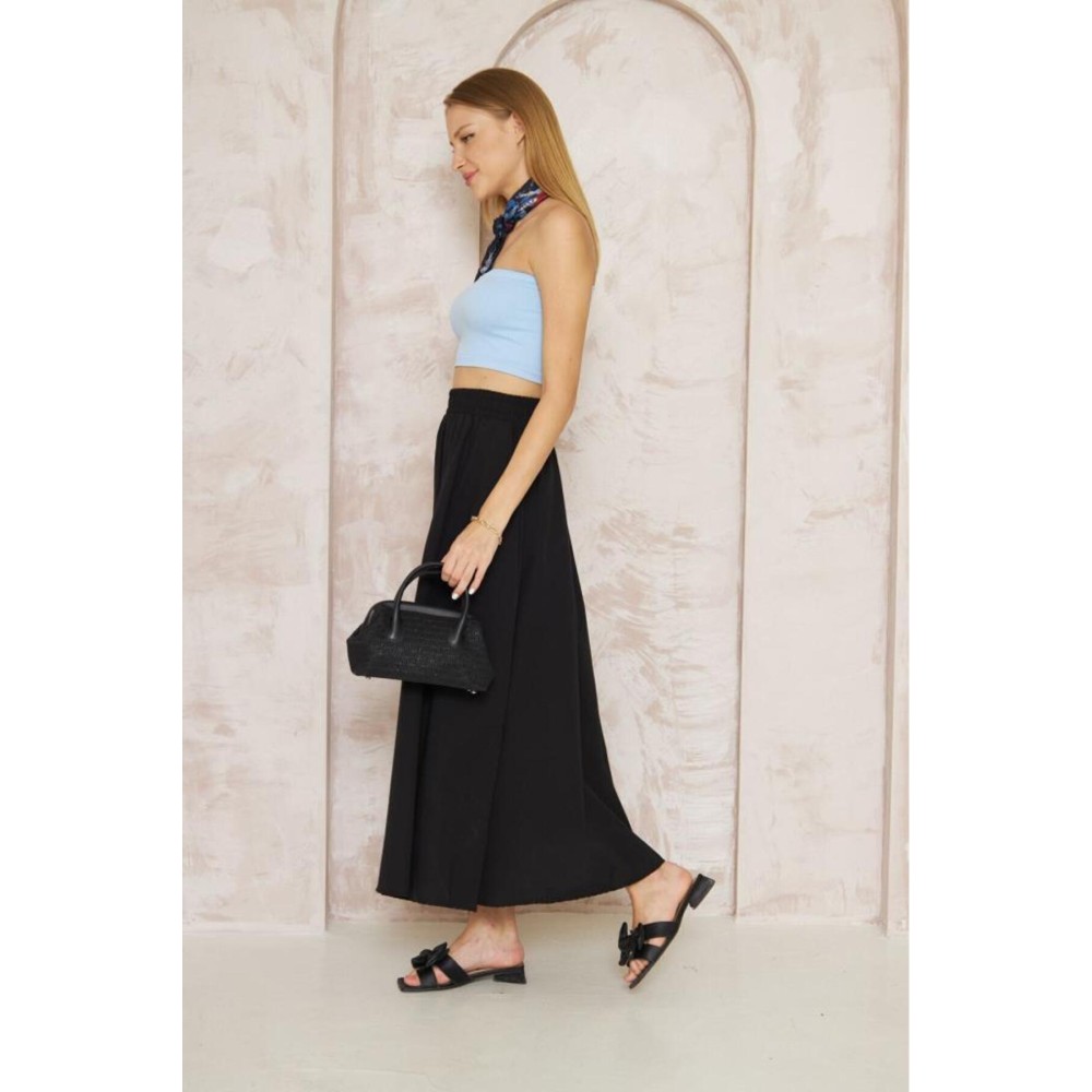 Pasaklı Giyim Pasaklı Giyim Kadın Poplin Etek Siyah - Premium Kadın Giyim