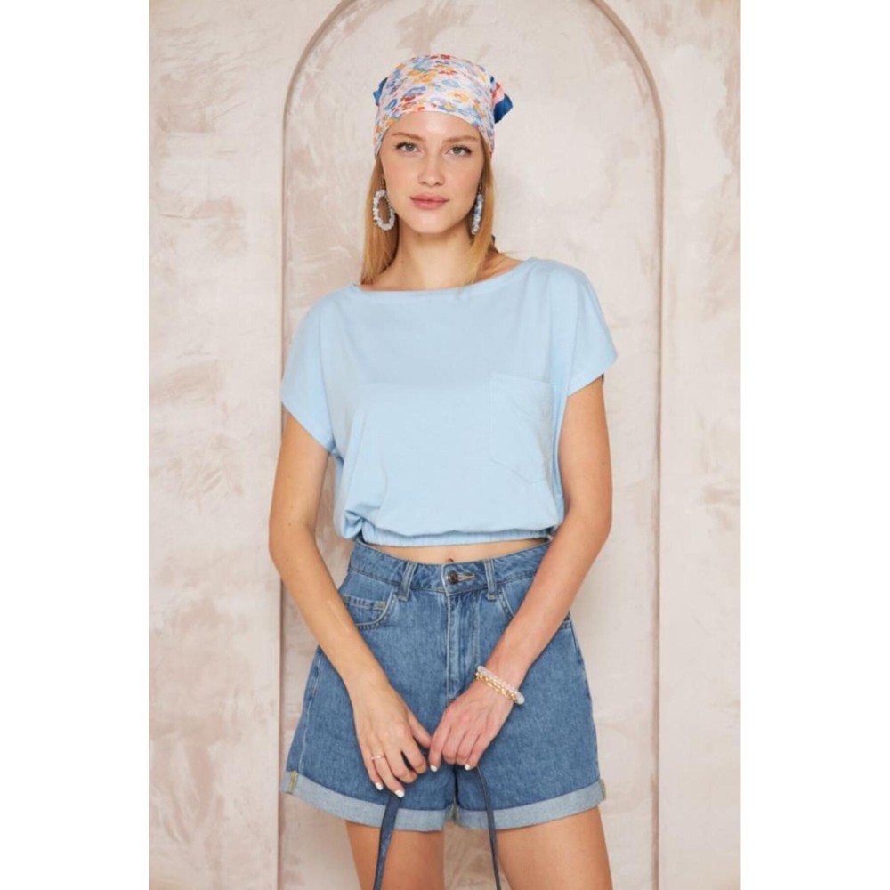 Pasaklı Giyim Pasaklı Giyim Kadın Eteği Lastikli Crop Bebemavi - Premium Kadın Giyim