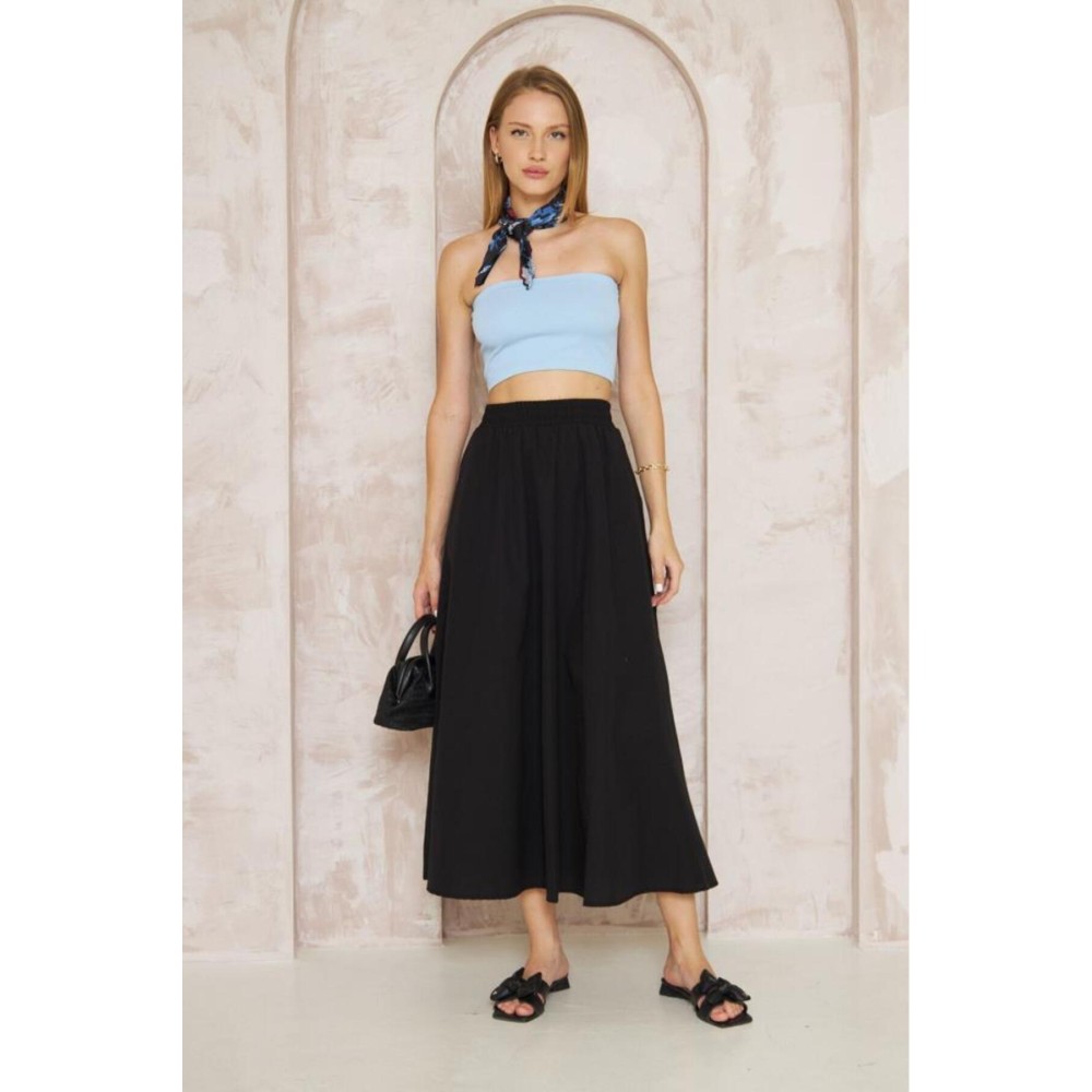 Pasaklı Giyim Pasaklı Giyim Kadın Poplin Etek Siyah - Premium Kadın Giyim