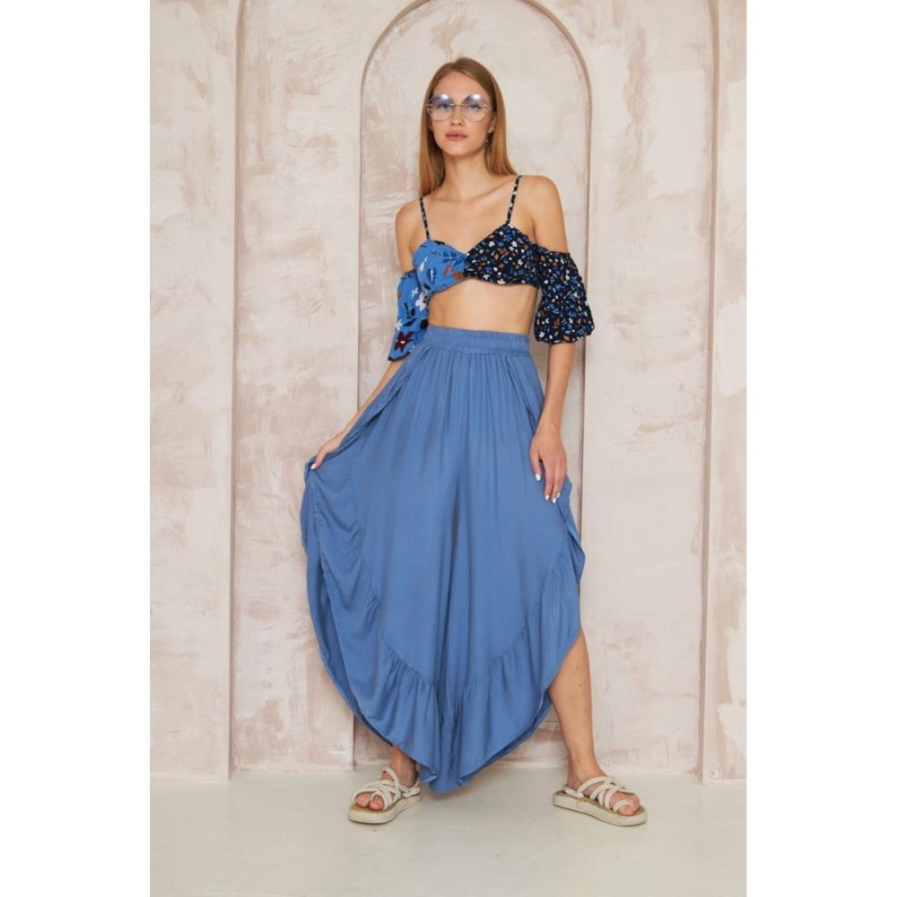Pasaklı Giyim Pasaklı Giyim Bohem Pantolon Etek indigo - Premium Kadın Giyim