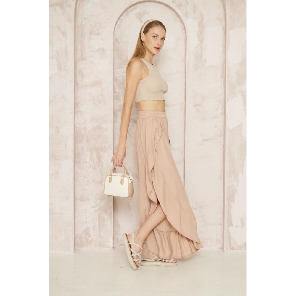 Pasaklı Giyim Pasaklı Giyim Bohem Pantolon Etek Bej - Premium Kadın Giyim