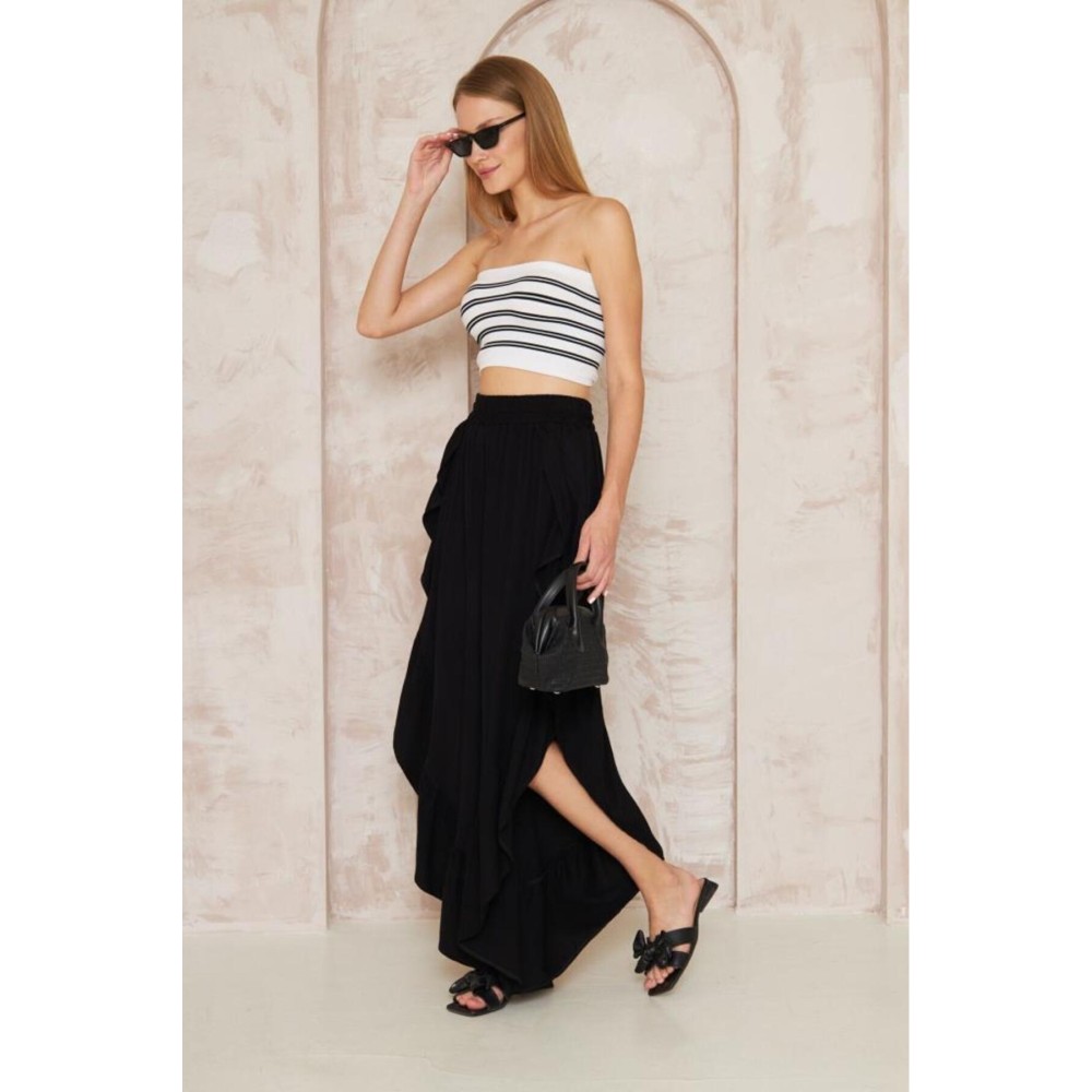 Pasaklı Giyim Pasaklı Giyim Bohem Pantolon Etek Siyah - Premium Kadın Giyim
