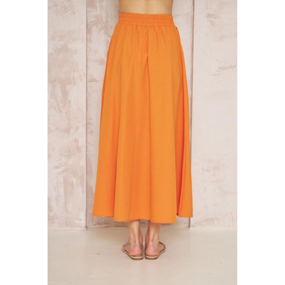 Pasaklı Giyim Pasaklı Giyim Kadın Poplin Etek Turuncu - Premium Kadın Giyim