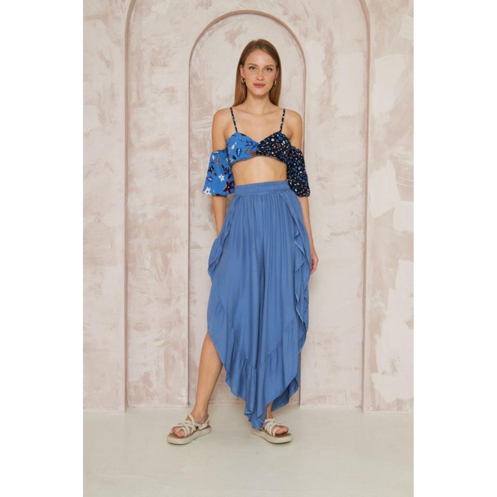 Pasaklı Giyim Pasaklı Giyim Bohem Pantolon Etek indigo - Premium Kadın Giyim