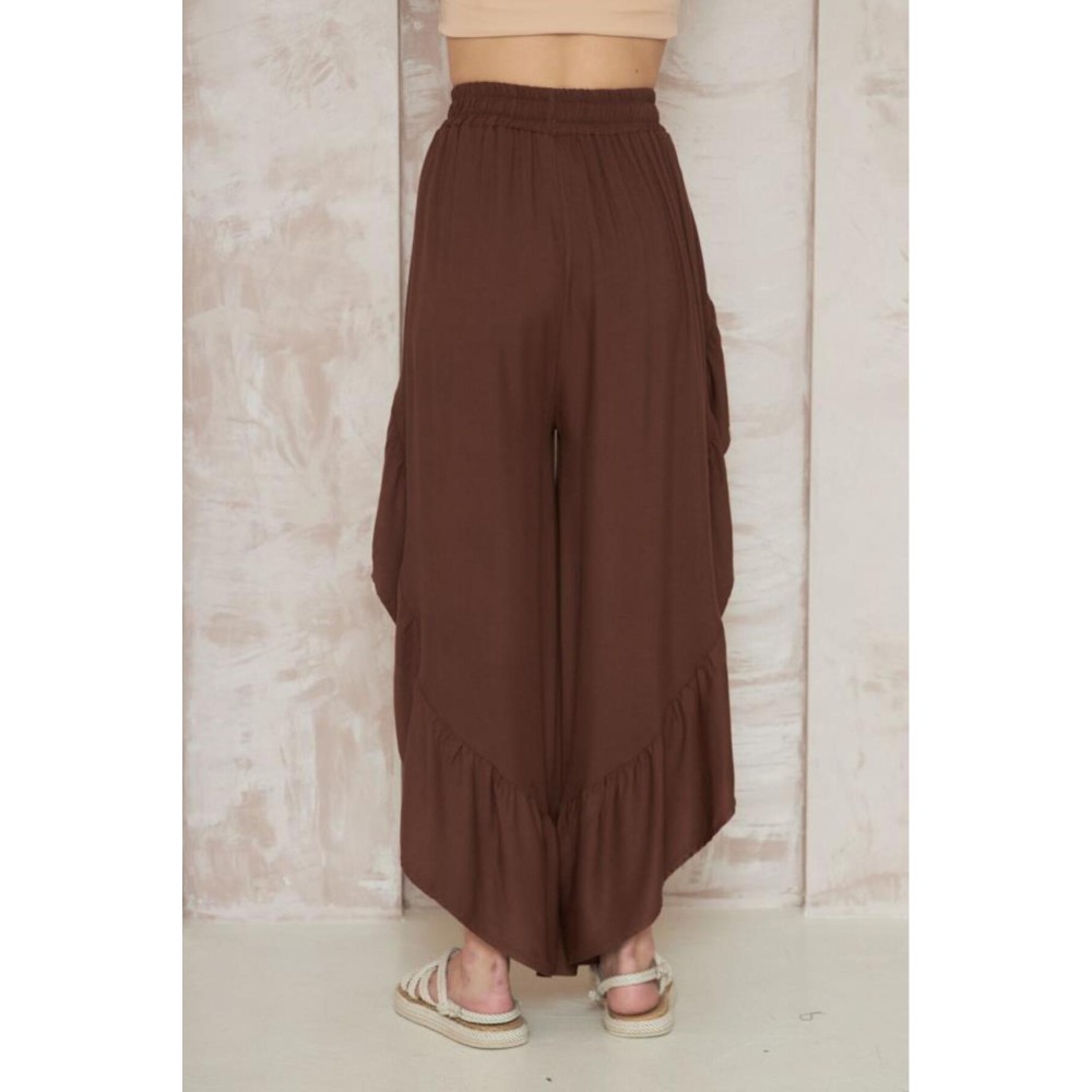 Pasaklı Giyim Pasaklı Giyim Bohem Pantolon Etek Kahverengi - Premium Kadın Giyim