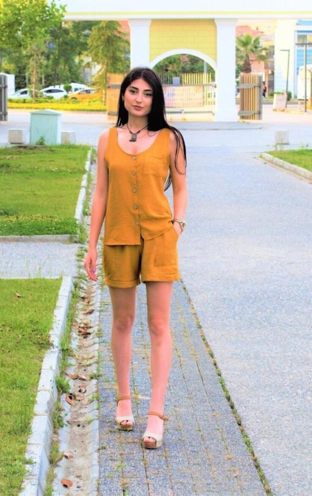 Pasaklı Giyim Kadın Düğmeli Askılı Bluz 2910290 Hardal