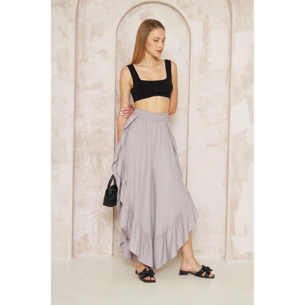 Pasaklı Giyim Pasaklı Giyim Bohem Pantolon Etek Gri - Premium Kadın Giyim