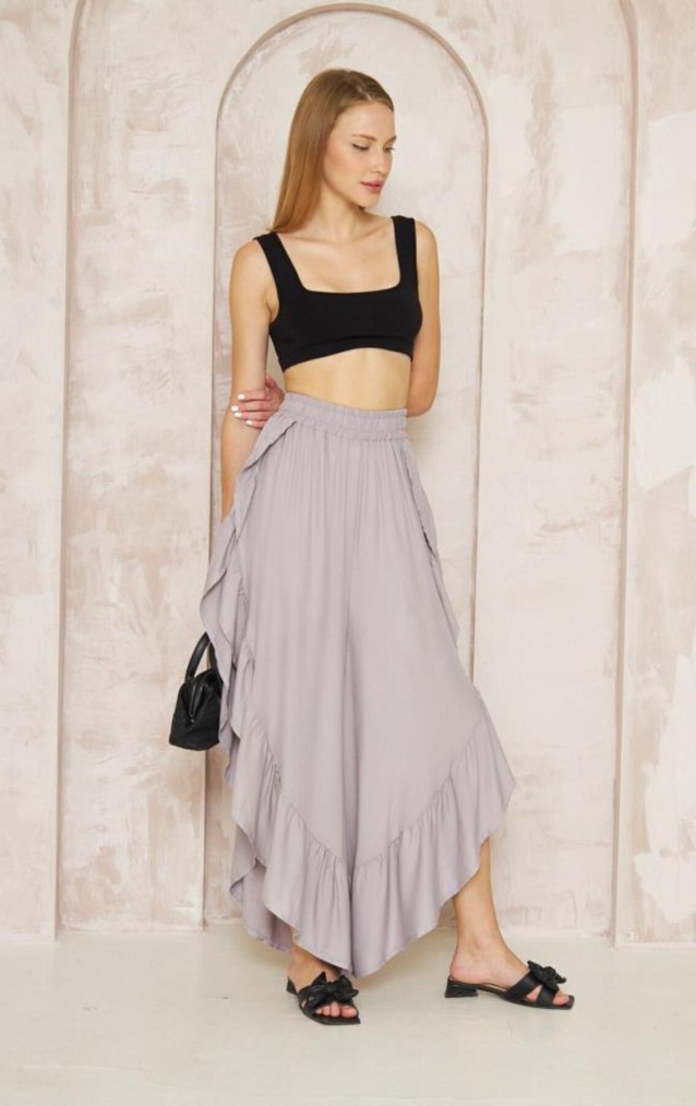 Pasaklı Giyim Bohem Pantolon Etek 3635360 Gri