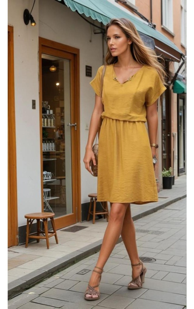 Pasaklı Giyim Kadın Elbise 2874286 Hardal