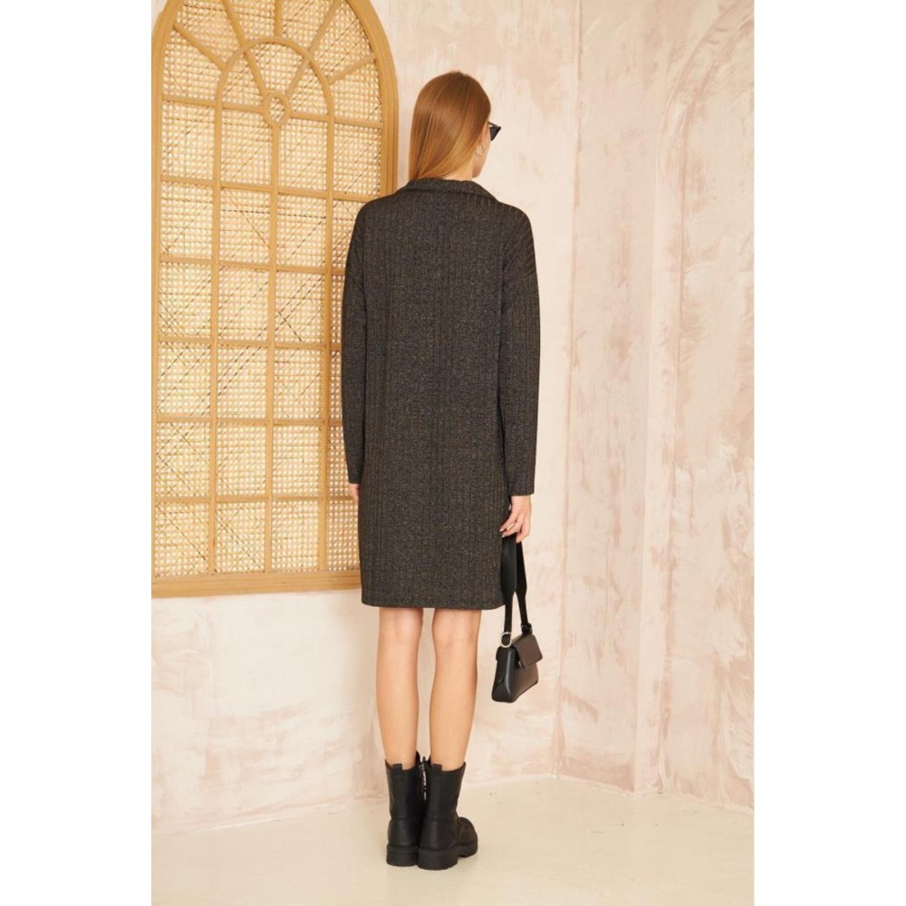 Pasaklı Giyim Pasaklı Giyim Polo Yaka Triko Elbise Bakır - Premium Kadın Giyim