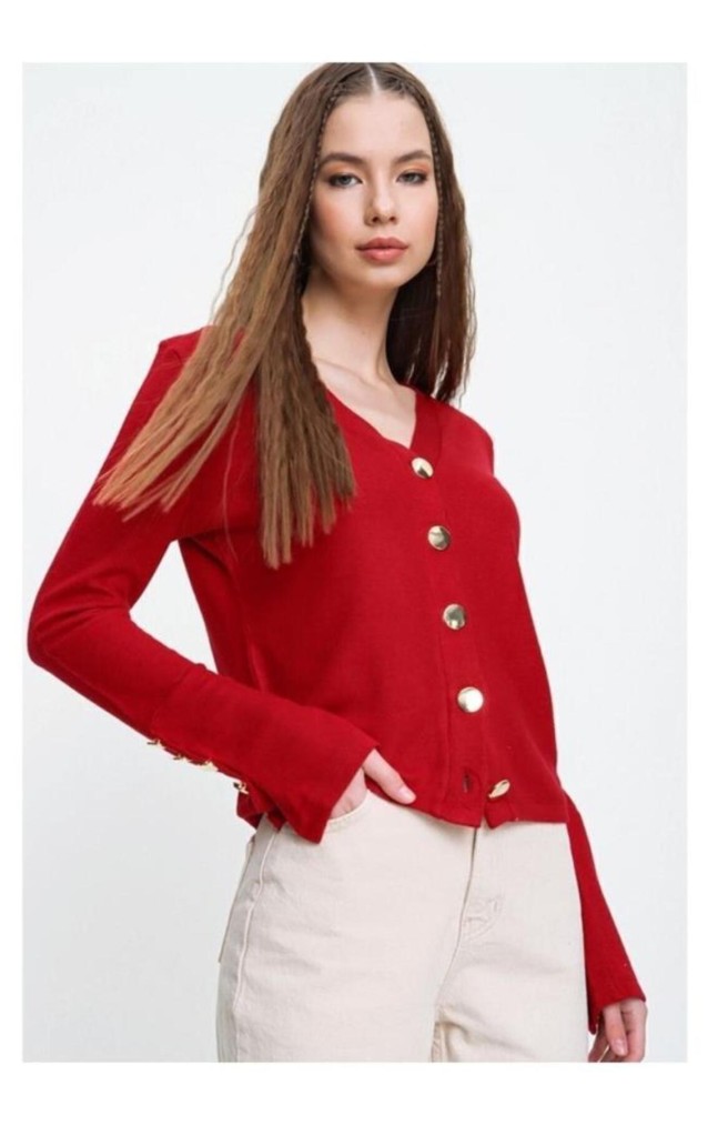 Pasaklı Giyim Kadın Hırka 3007230 Kırmızı