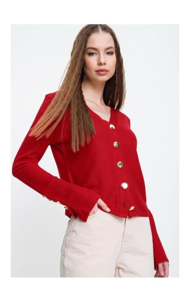 Pasaklı Giyim Kadın Hırka 3007230 Kırmızı