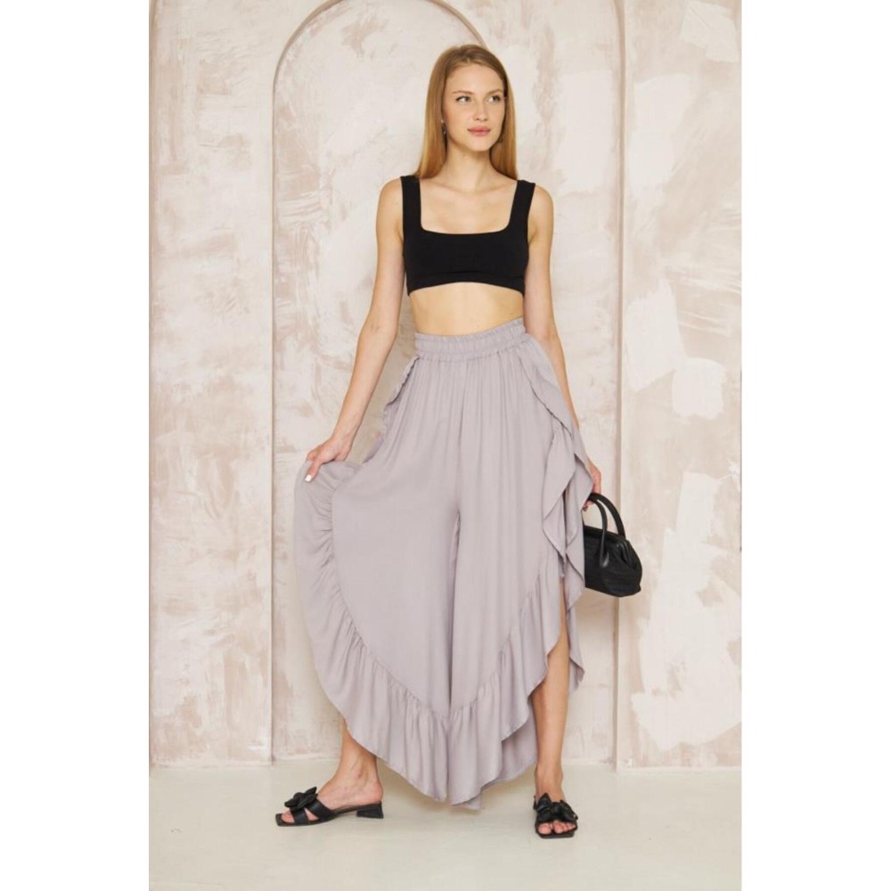 Pasaklı Giyim Pasaklı Giyim Bohem Pantolon Etek Gri - Premium Kadın Giyim