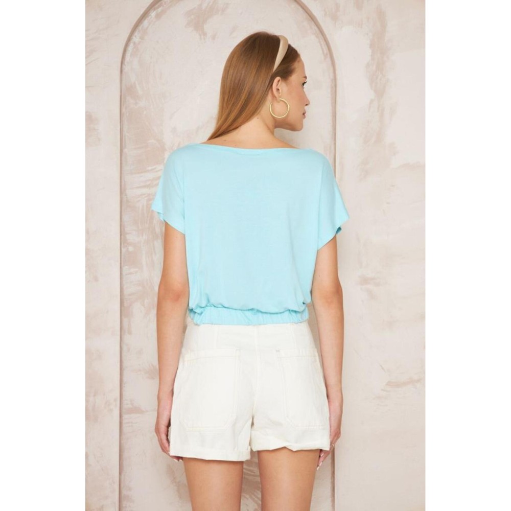 Pasaklı Giyim Pasaklı Giyim Kadın Eteği Lastikli Crop Mint - Premium Kadın Giyim