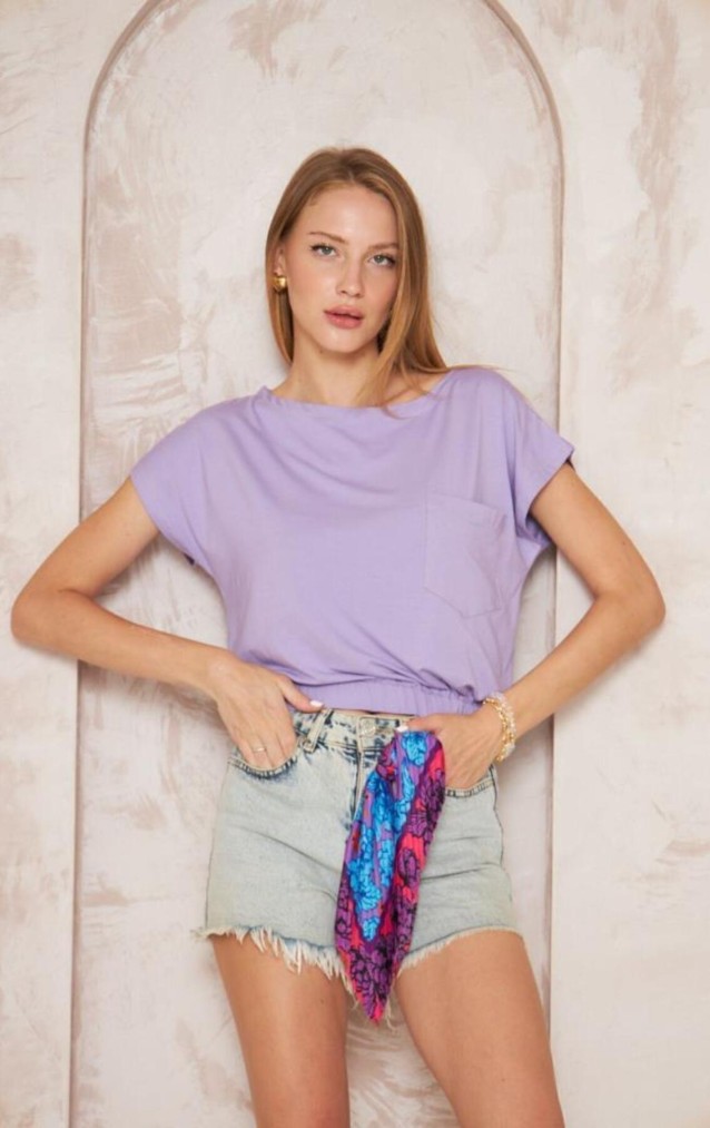 Pasaklı Giyim Kadın Eteği Lastikli Crop 3624165 Lila