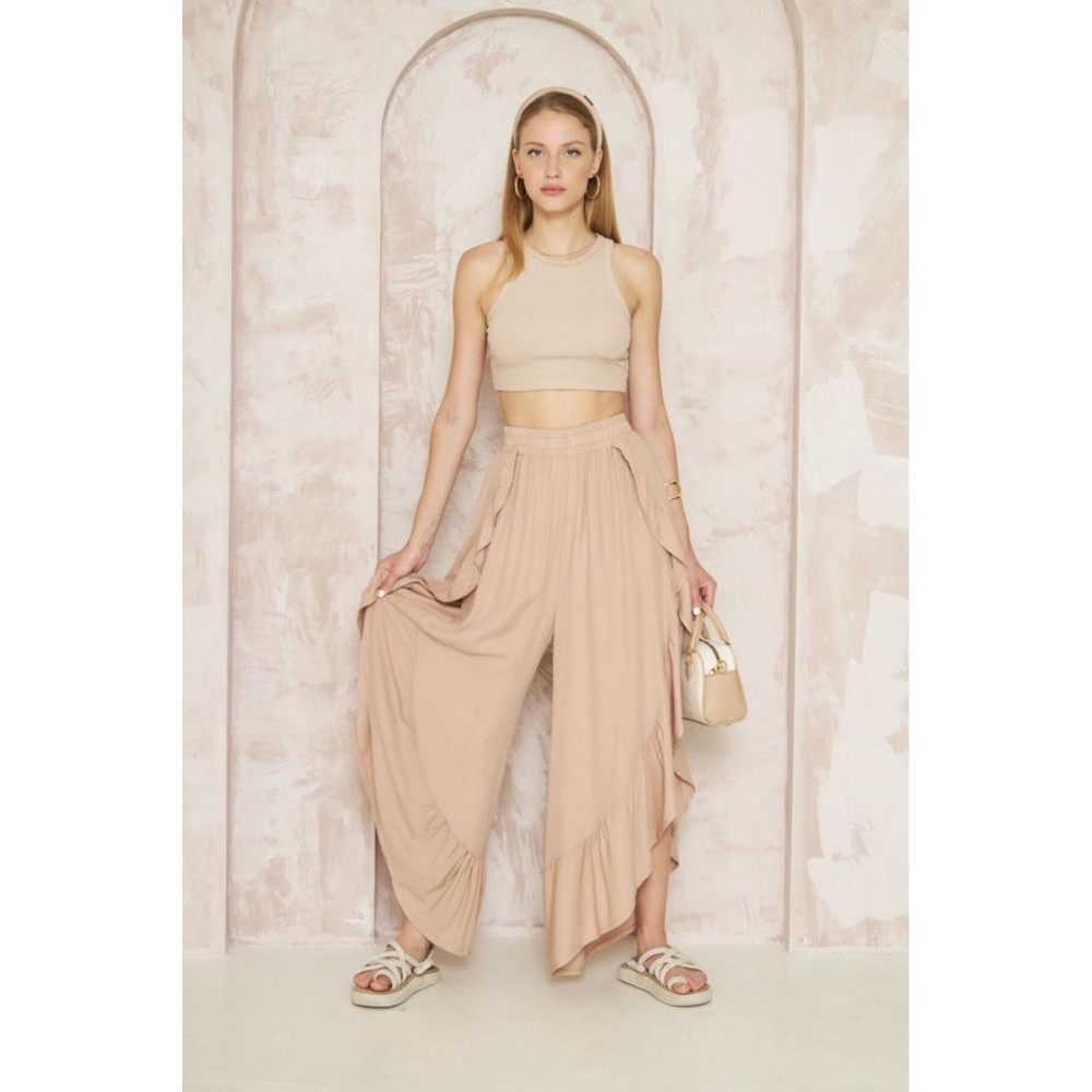 Pasaklı Giyim Pasaklı Giyim Bohem Pantolon Etek Bej - Premium Kadın Giyim