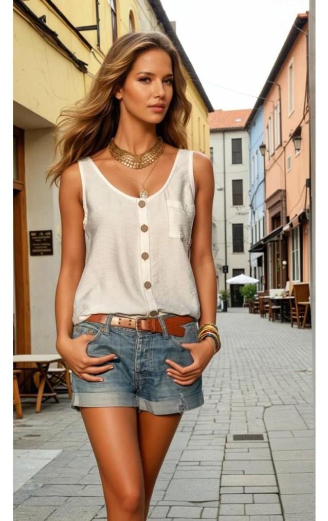 Pasaklı Giyim Kadın Düğmeli Askılı Bluz 2910290 Ekru