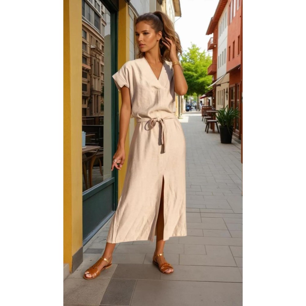 Pasaklı Giyim Pasaklı Giyim Kadın Yırtmaçlı Elbise Taş - Premium Kadın Giyim