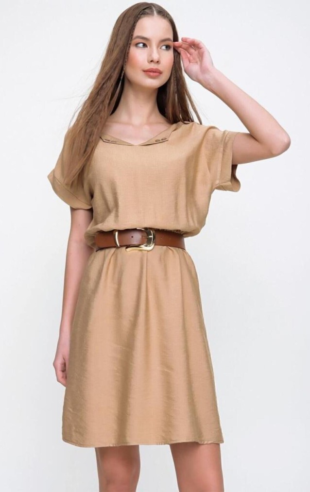 Pasaklı Giyim Kadın Elbise 2874286 Bej