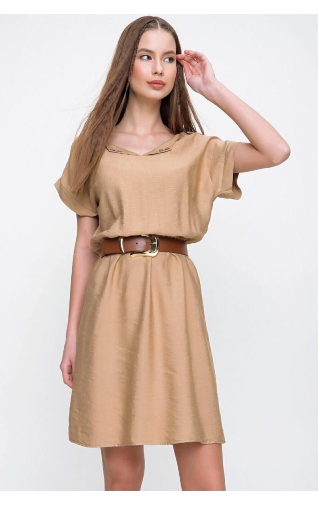 Pasaklı Giyim Kadın Elbise 2874286 Bej