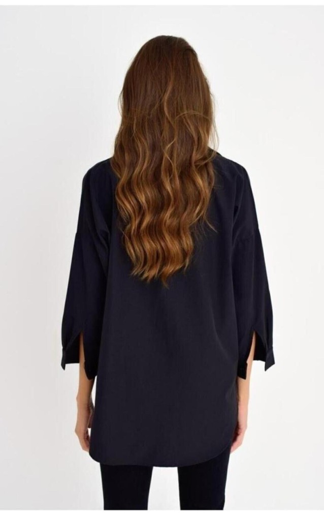 Pasaklı Giyim Kadın Fermuar Detaylı Uzun Kollu Gömlek Siyah 6108280