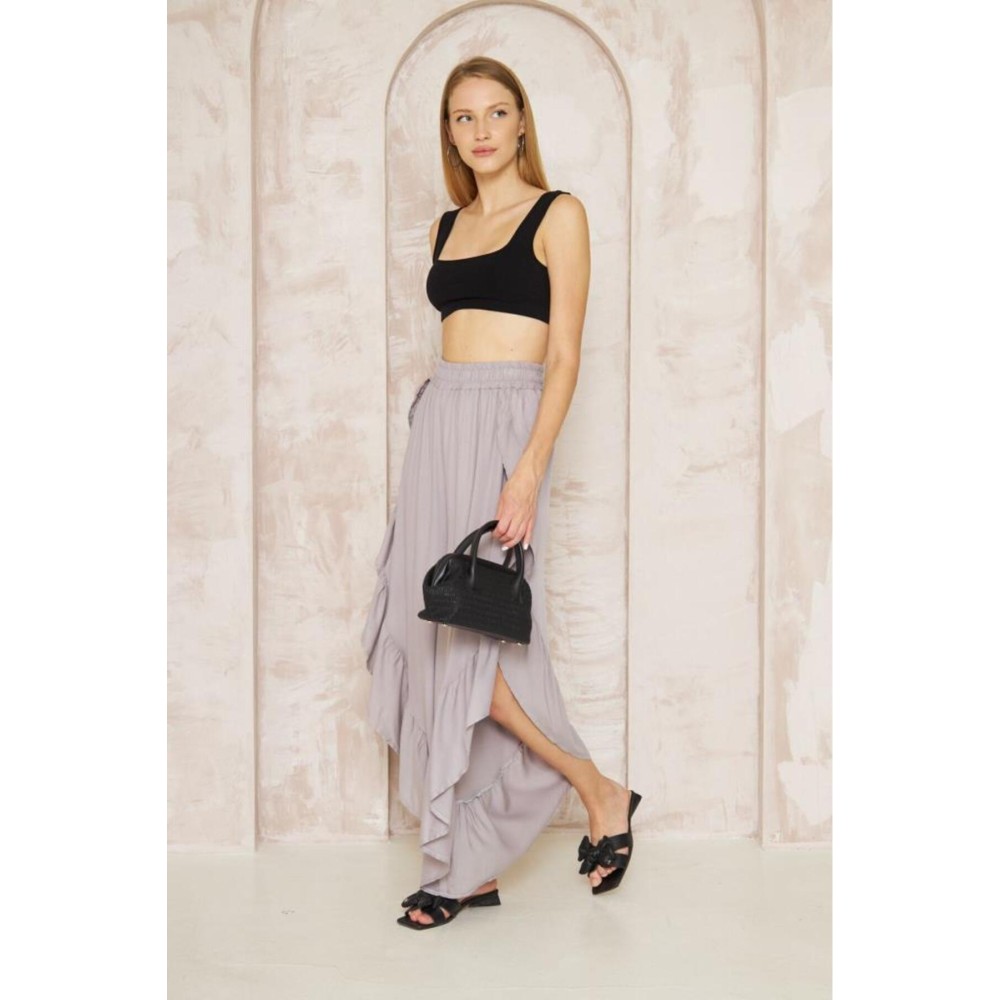 Pasaklı Giyim Pasaklı Giyim Bohem Pantolon Etek Gri - Premium Kadın Giyim