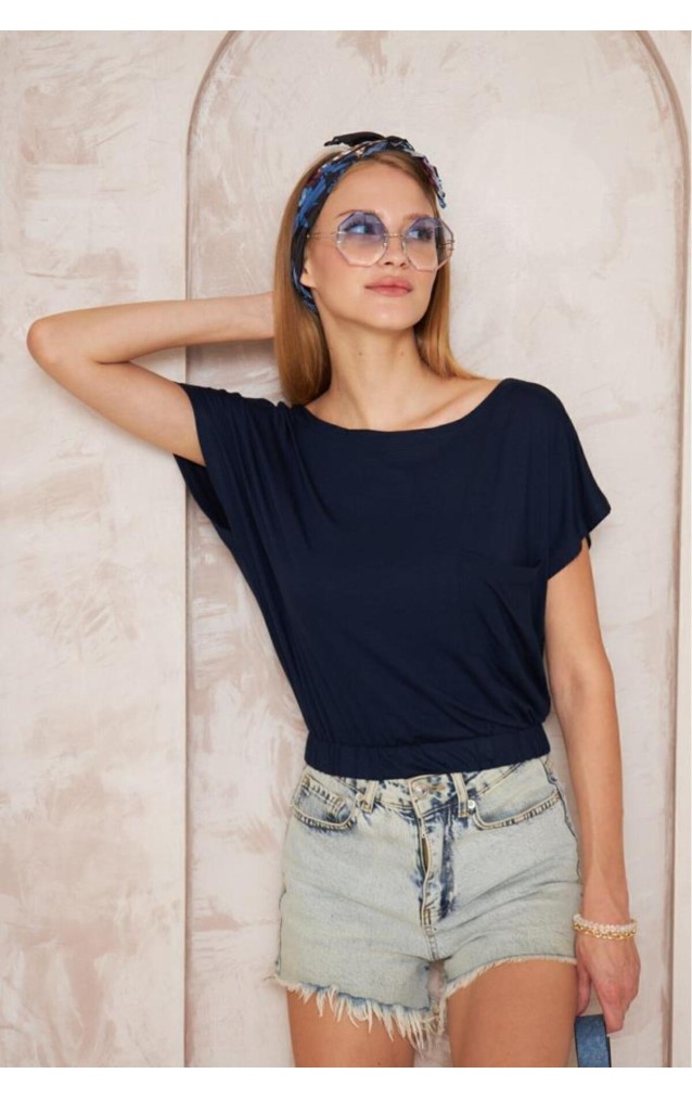 Pasaklı Giyim Kadın Eteği Lastikli Crop 3624165 Lacivert