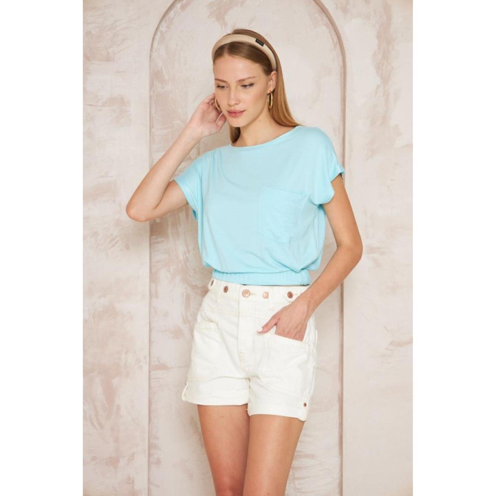 Pasaklı Giyim Pasaklı Giyim Kadın Eteği Lastikli Crop Mint - Premium Kadın Giyim