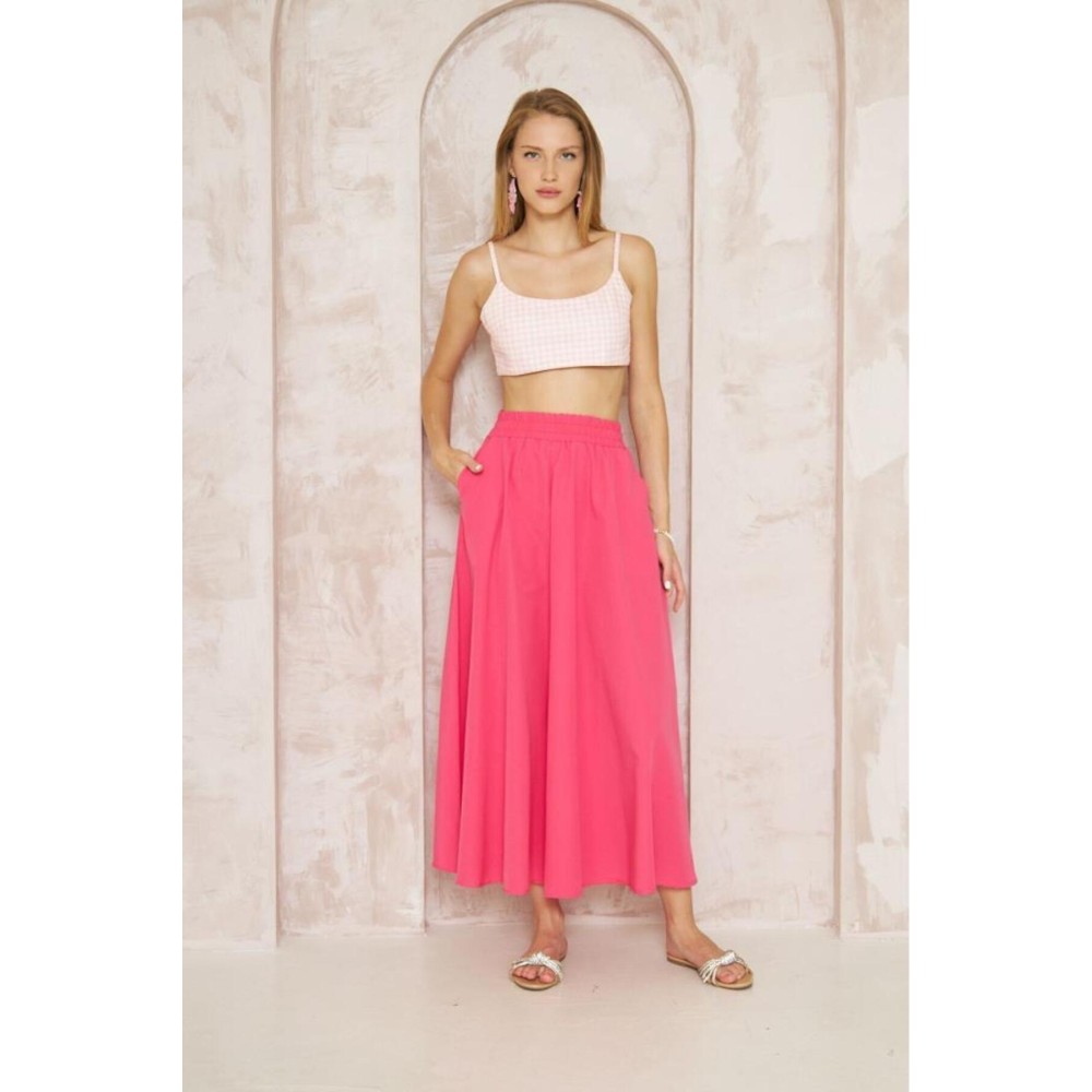 Pasaklı Giyim Pasaklı Giyim Kadın Poplin Etek Fuşya - Premium Kadın Giyim