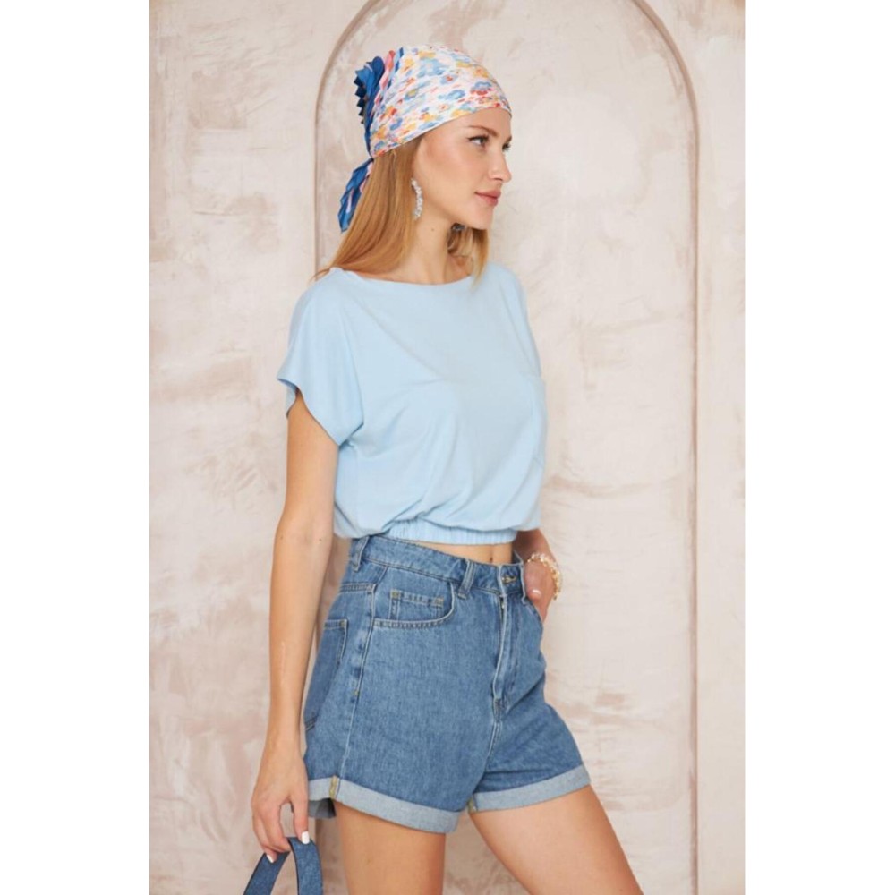 Pasaklı Giyim Pasaklı Giyim Kadın Eteği Lastikli Crop Bebemavi - Premium Kadın Giyim