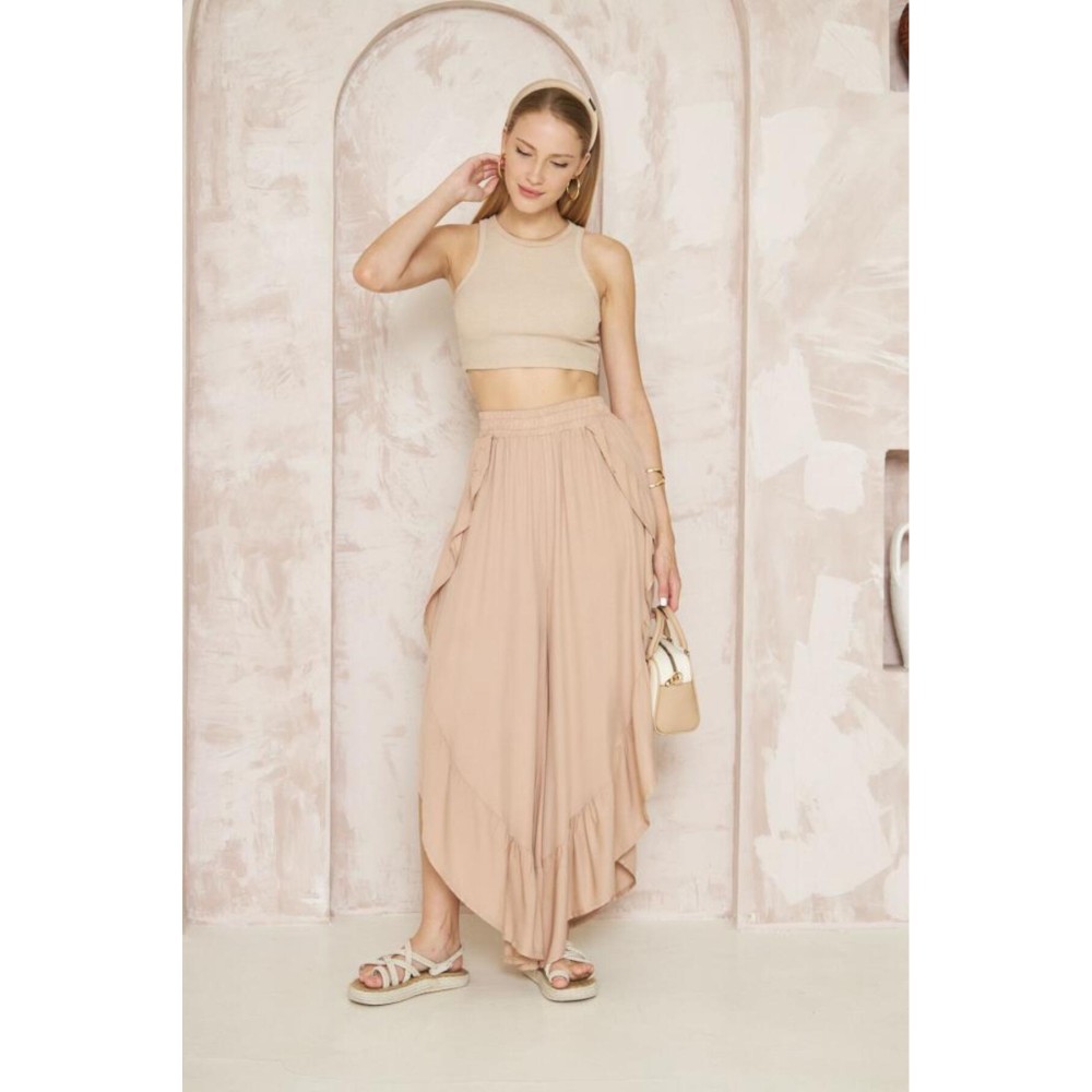 Pasaklı Giyim Pasaklı Giyim Bohem Pantolon Etek Bej - Premium Kadın Giyim
