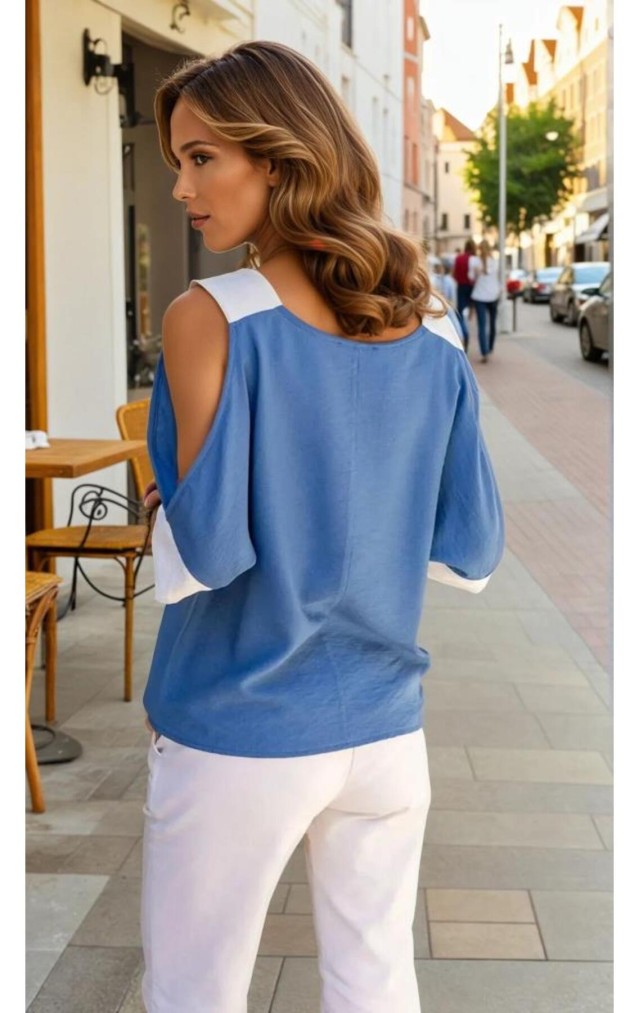 Pasaklı Giyim Kadın Omuz Dekolteli Bluz 2923220 İndigo