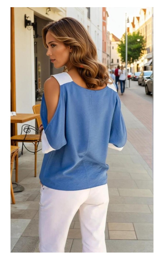 Pasaklı Giyim Kadın Omuz Dekolteli Bluz 2923220 İndigo