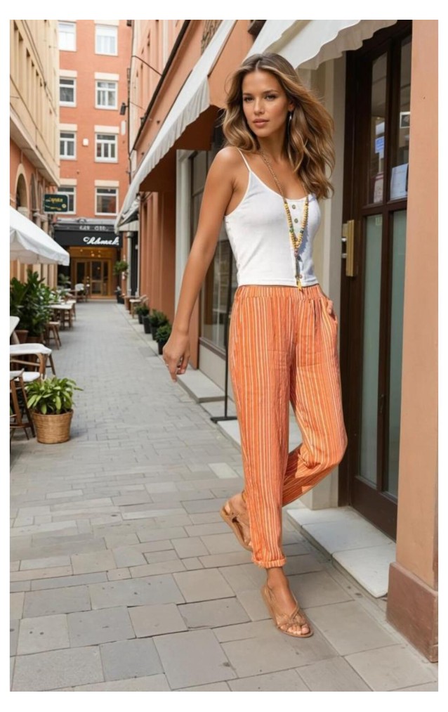 Pasaklı Giyim Kadın Duble Paça Pantolon 3277187 Kiremit