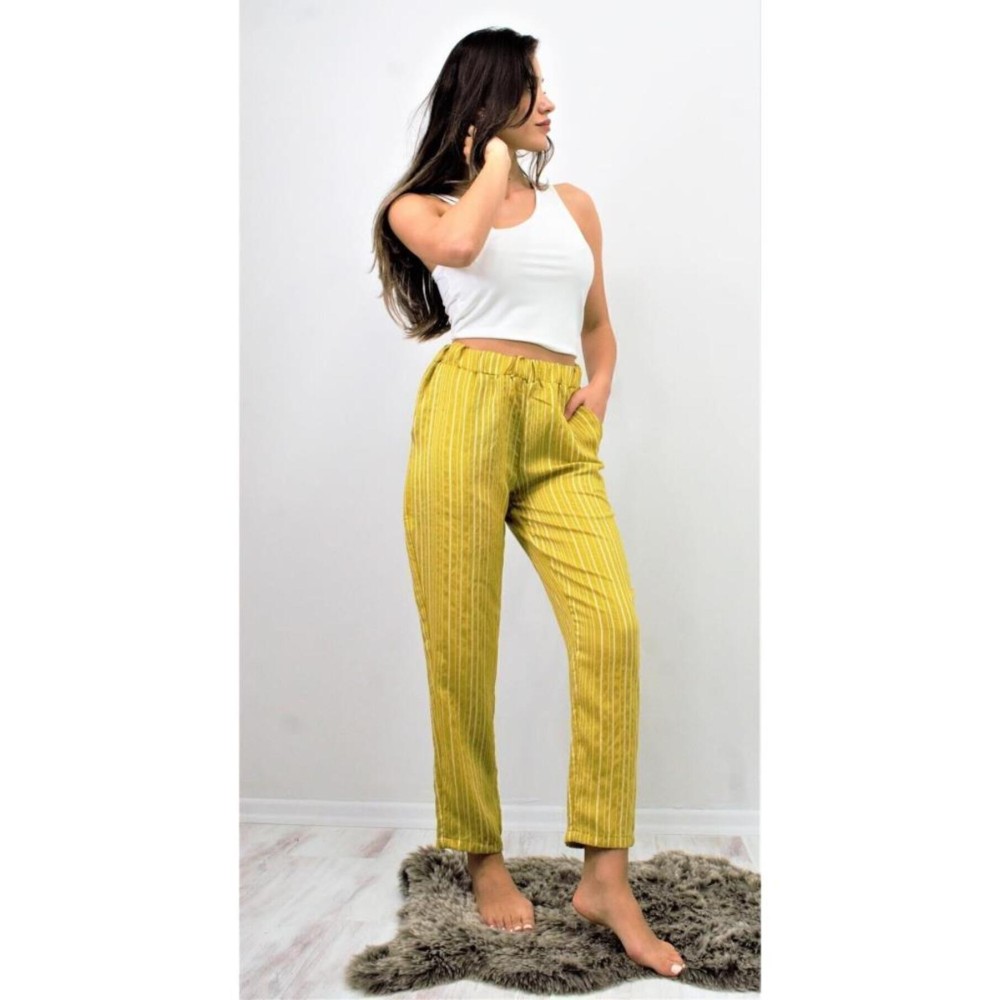 Pasaklı Giyim Pasaklı Giyim Kadın Duble Paça Pantolon Yeşil - Premium Kadın Giyim