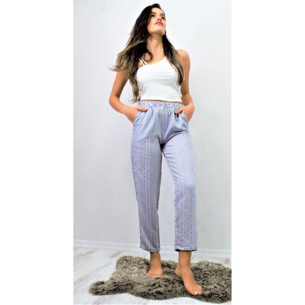 Pasaklı Giyim Pasaklı Giyim Kadın Duble Paça Pantolon Gri - Premium Kadın Giyim