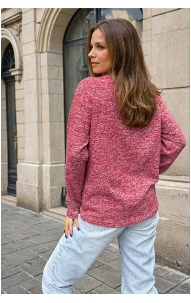 Pasaklı Giyim Kadın Balıkçı Yaka Düğmeli Yumoş Yün Kazak 3012242 Kırmızı