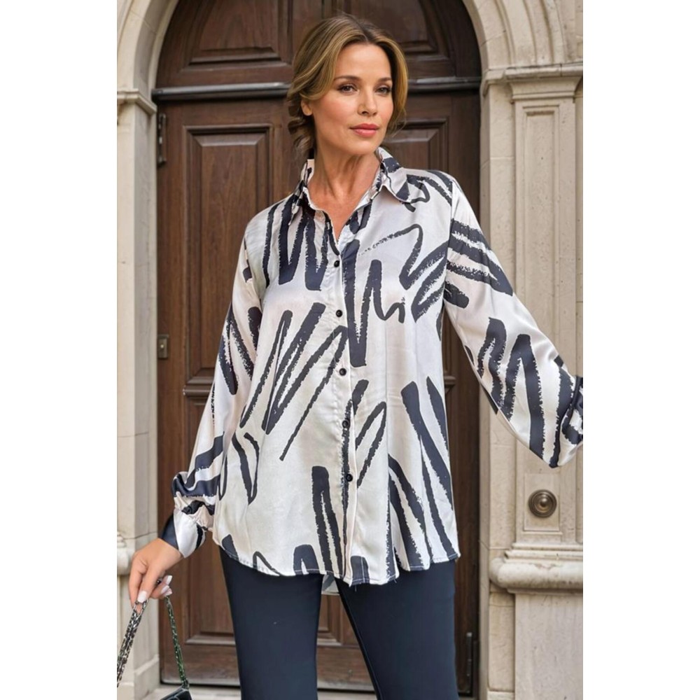 Pasaklı Giyim Pasaklı Giyim Kadın Balon Kol Tunik Gömlek Bej - Premium Kadın Giyim