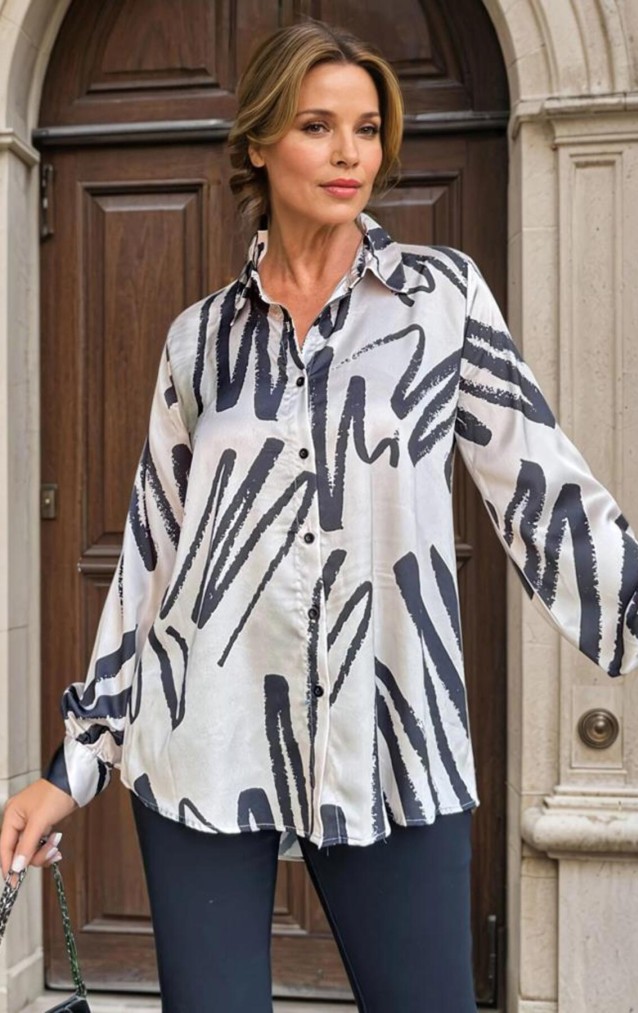 Pasaklı Giyim Kadın Balon Kol Tunik Gömlek 3344345 Bej